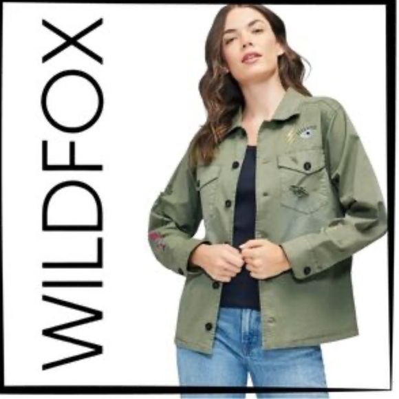 Wildfox Couture Truman Jacket | Oil Green Oil Green / size M NWT - Picture 5 of 16